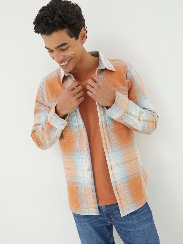 Fat Face Burland Orange Ombre Check Shirt