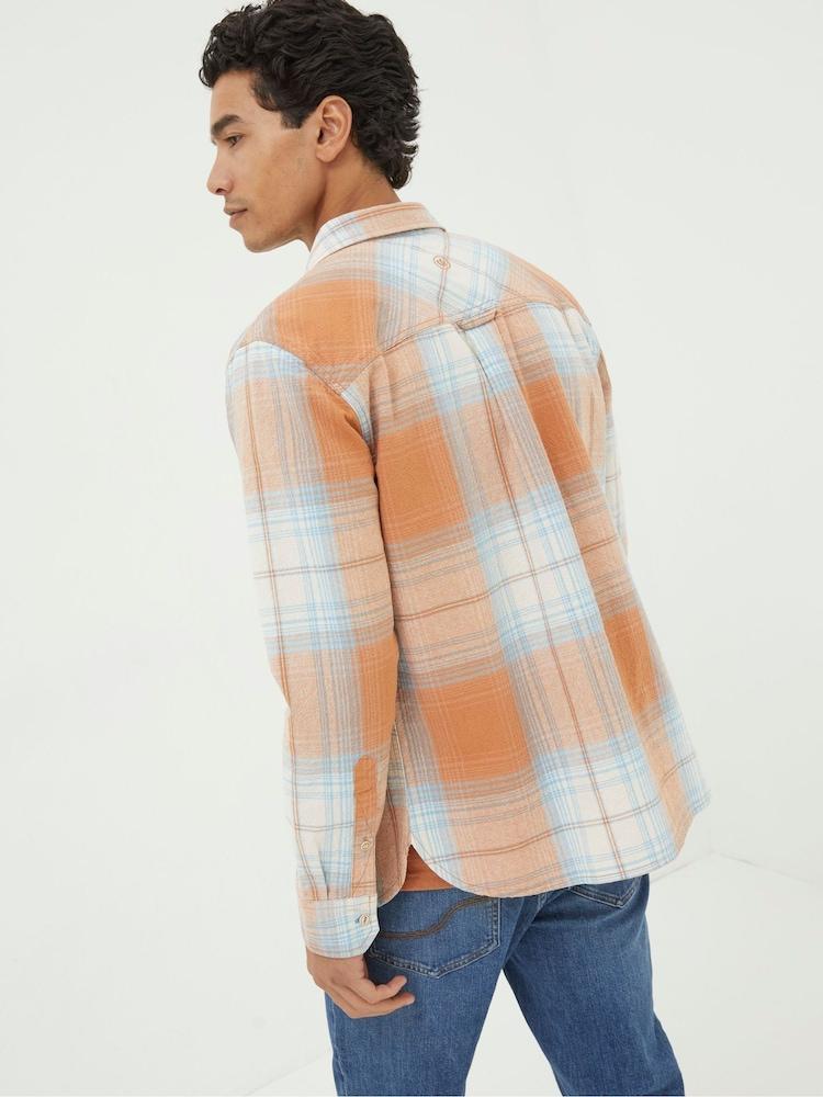Fat Face Burland Orange Ombre Check Shirt