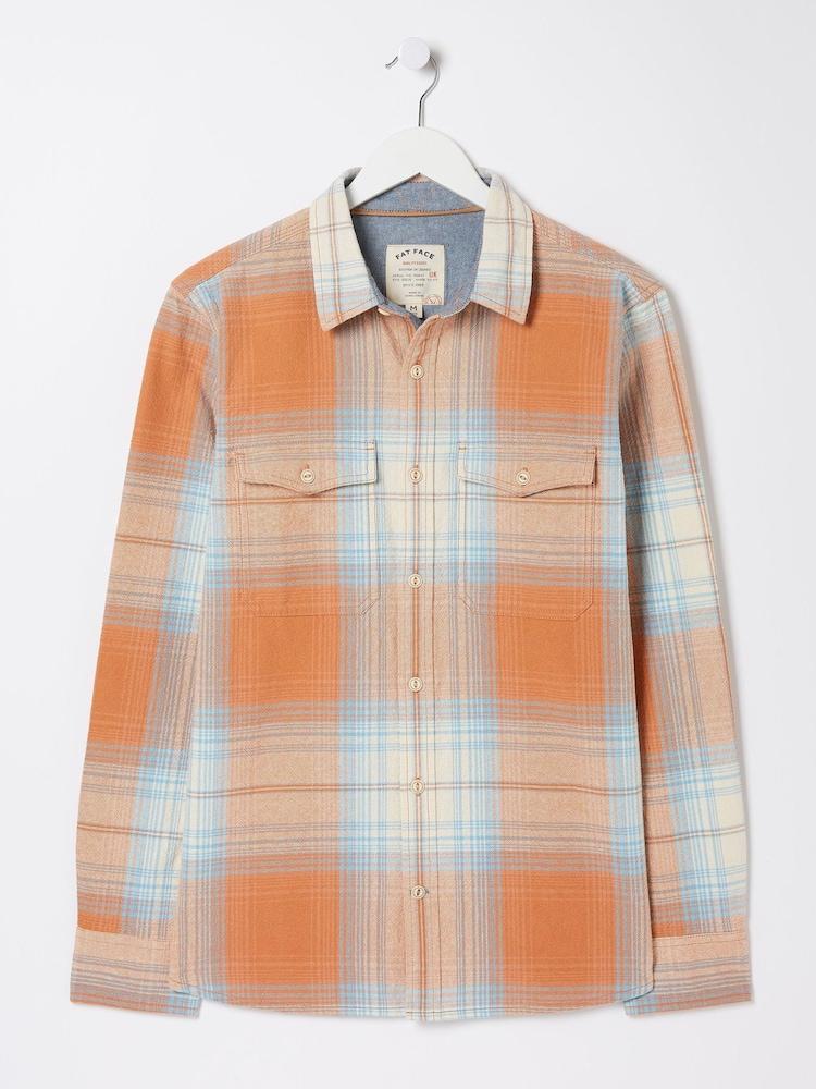 fat face Burland Orange Ombre Check Shirt