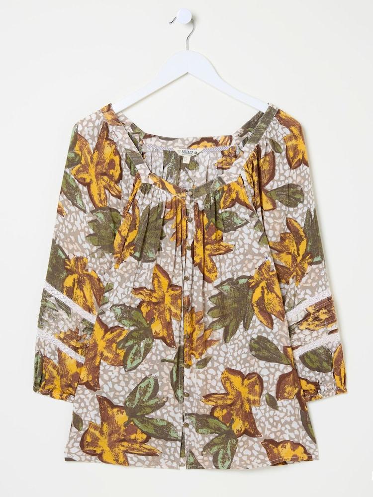 fat face Caitlin Natural Wilding Leaves Tunic