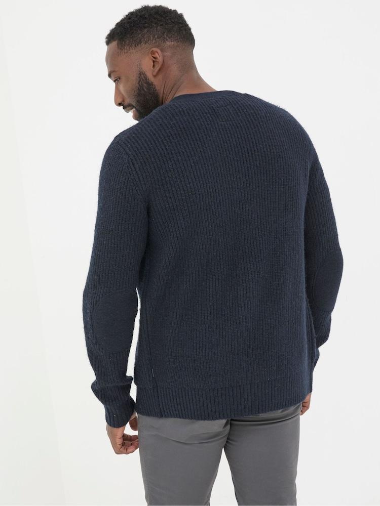 Fat Face Calder Navy Cardigan