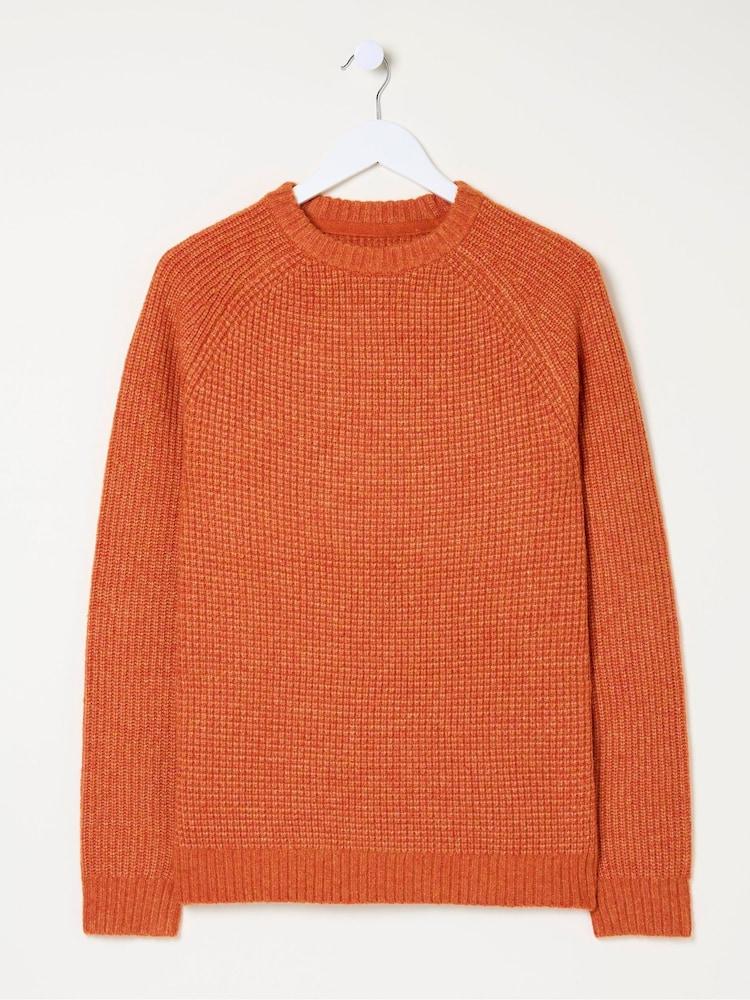 fat face Calder Orange Crew Neck Jumper
