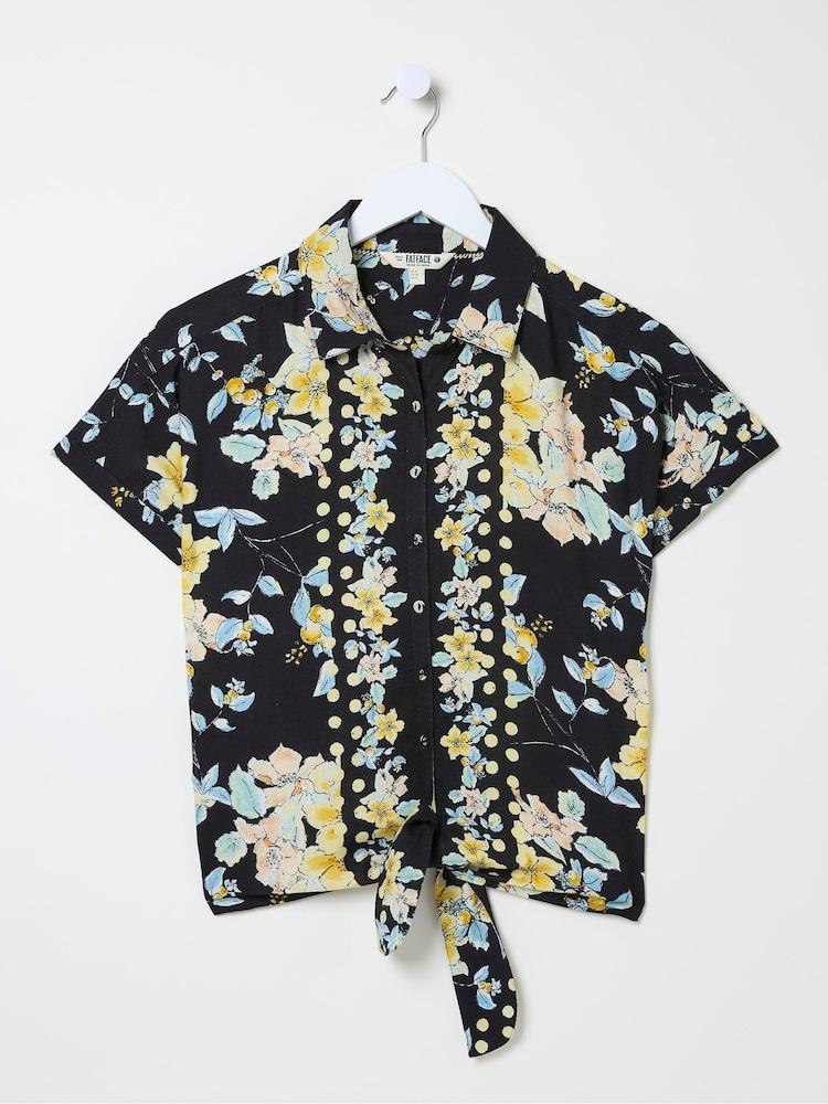 fat face Cali Black Citrus Floral Shirt