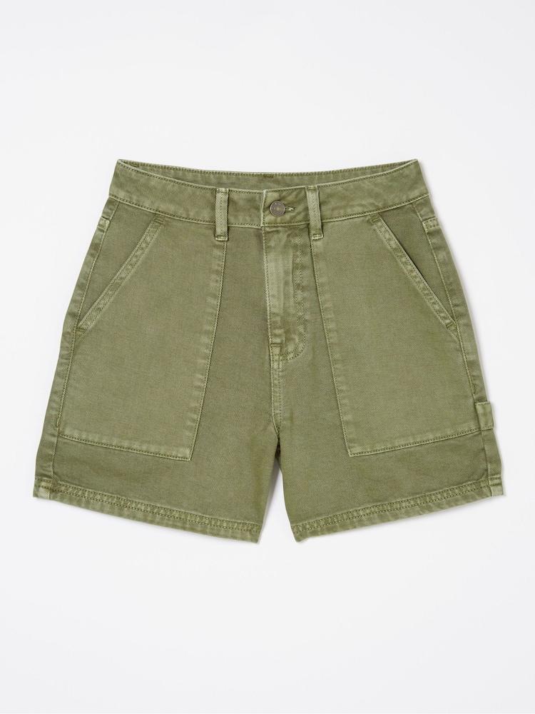 fat face Cali Green Denim Carpenter Shorts