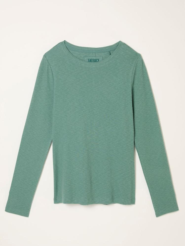 fat face Callie Duck Egg Blue Long Sleeve Top