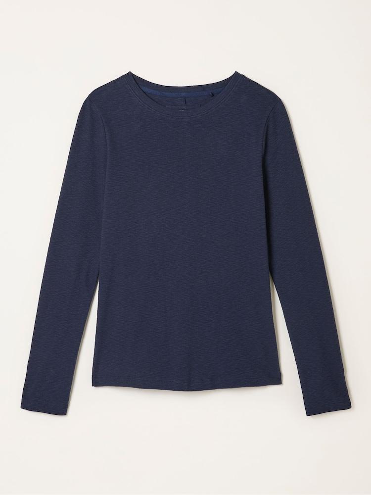 fat face Callie Navy Long Sleeve Top