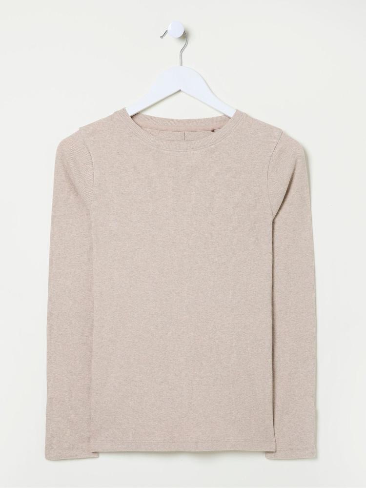 fat face Callie Oatmeal Long Sleeve Top