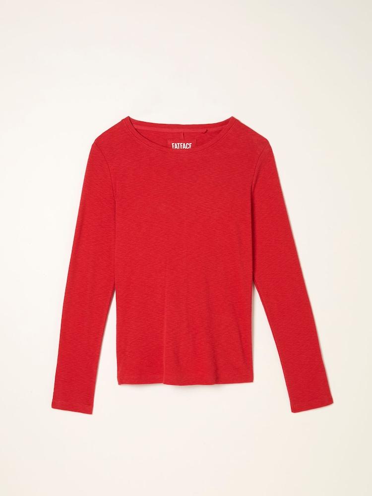 fat face Callie Red Long Sleeve Top