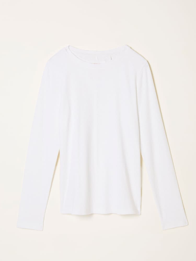 fat face Callie White Long Sleeve Top