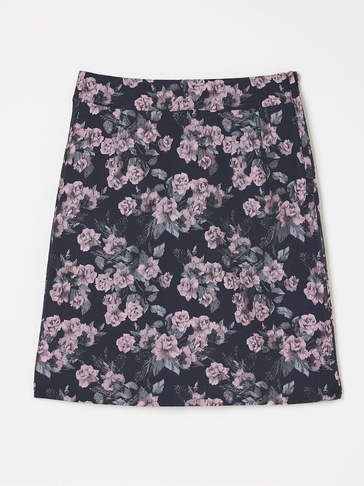 fat face Cally Blue Jacquard Mini Skirt
