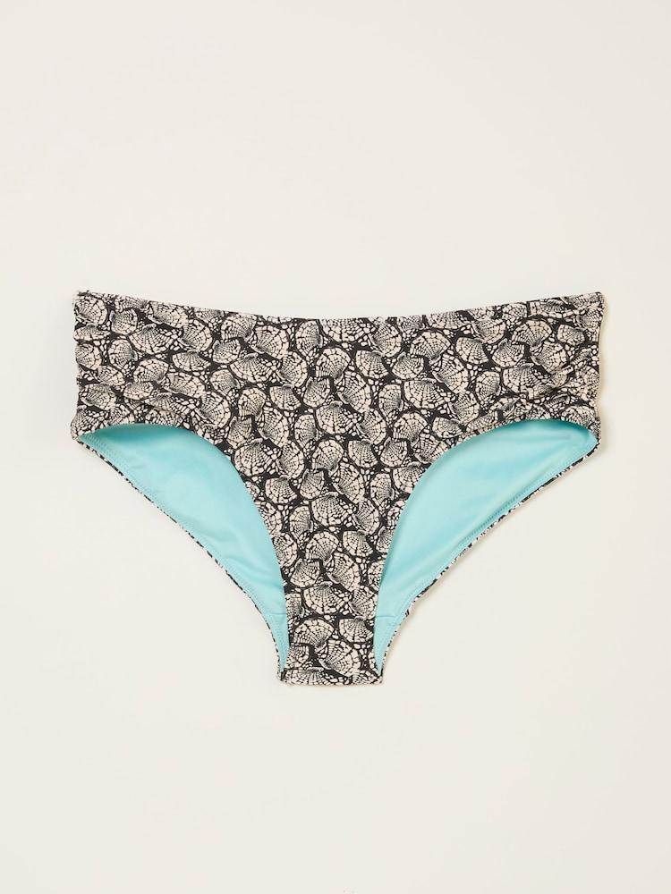 fat face Camber Black Mono Shell Bikini Bottoms