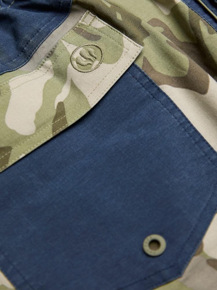 fat face Camber Green Camo Swim Shorts