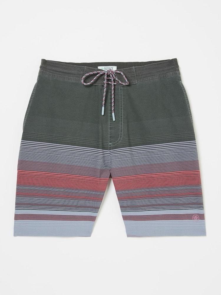 fat face Camber Pink Blue Stripe Swim Shorts