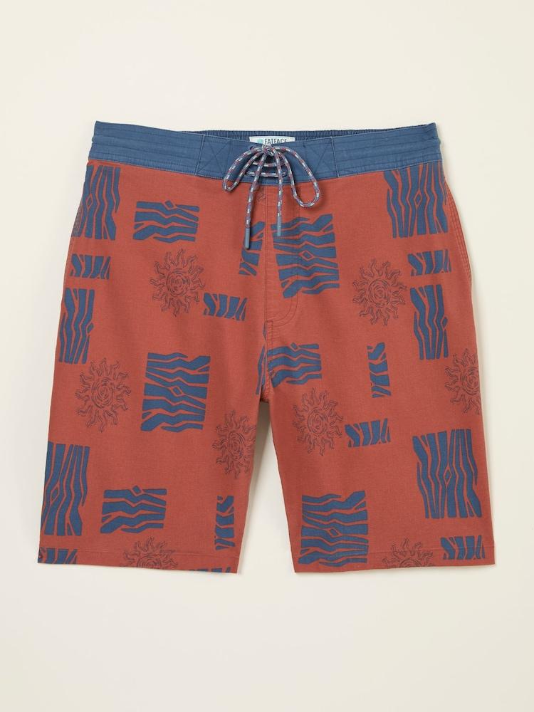 fat face Camber Red & Blue Swim Shorts