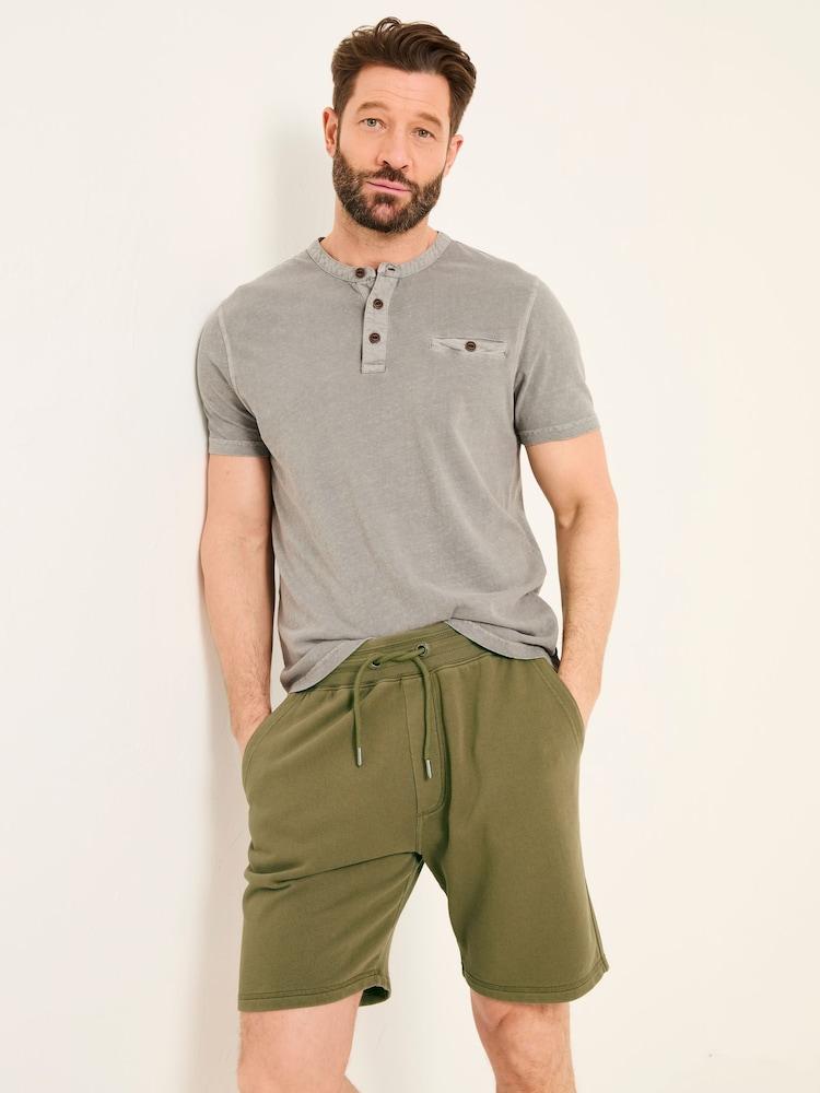 Fat Face Cambourne Khaki Green Sweat Short