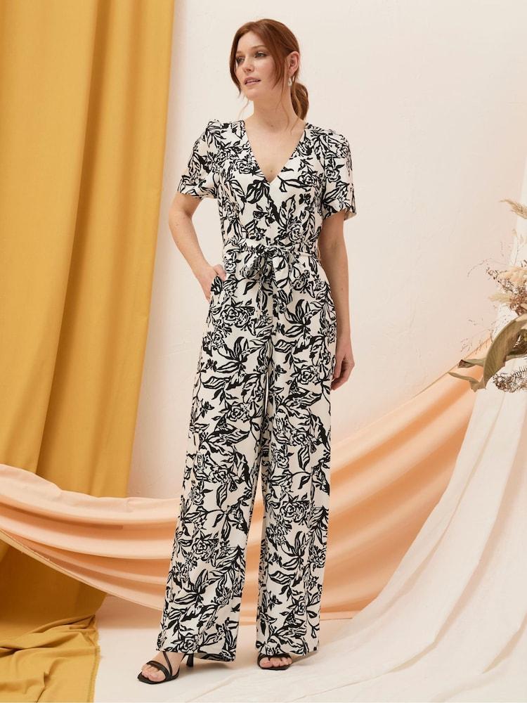 Fat Face Camellia Natural Botanical Jumpsuit