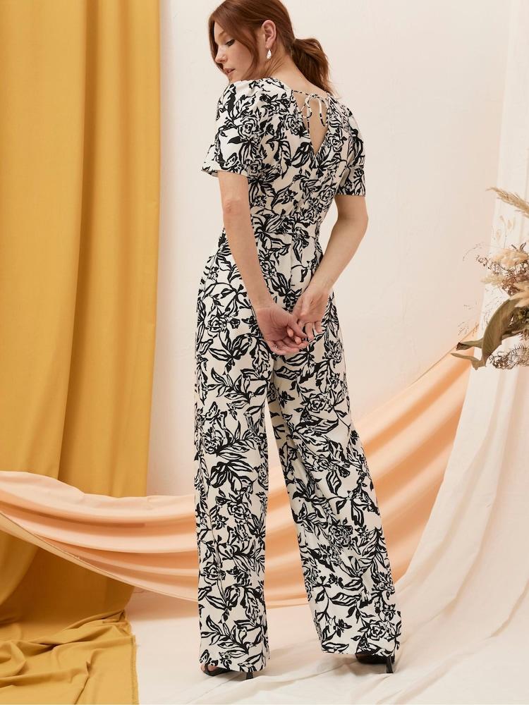 Fat Face Camellia Natural Botanical Jumpsuit