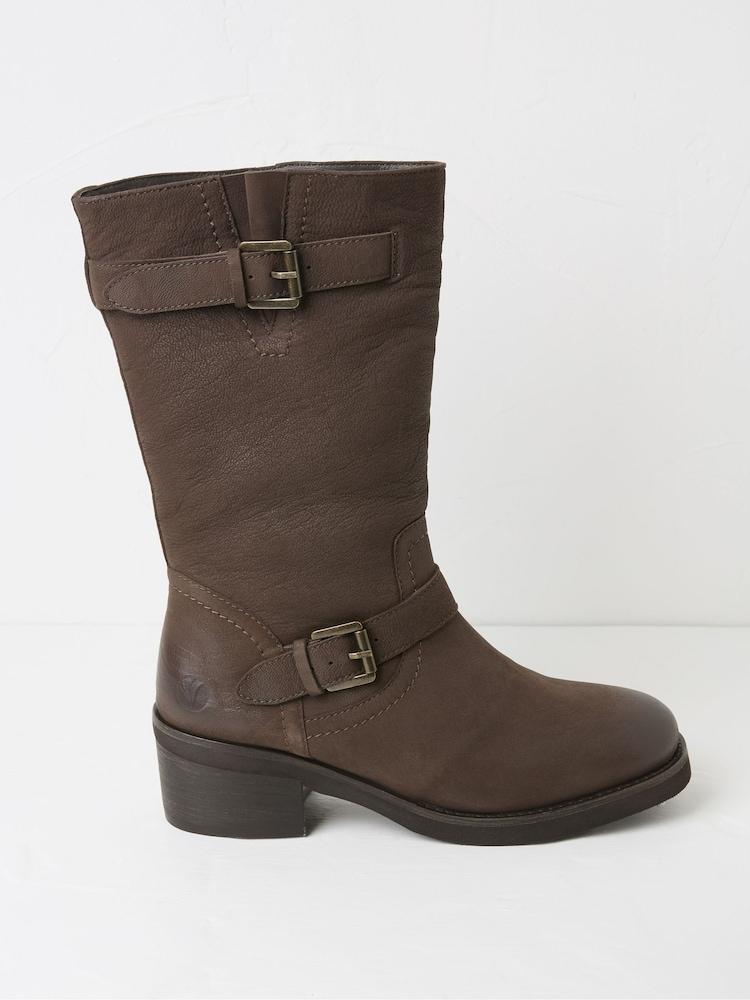 fat face Camilla Brown Biker Boots