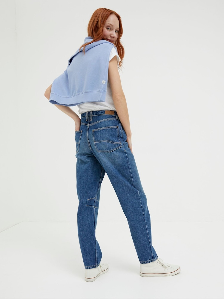 Fat Face Cara Blue Barrel Leg Jeans