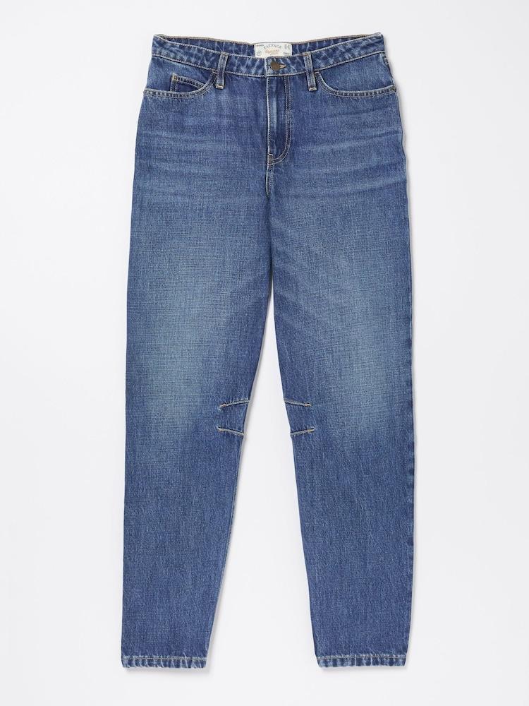 fat face Cara Blue Barrel Leg Jeans