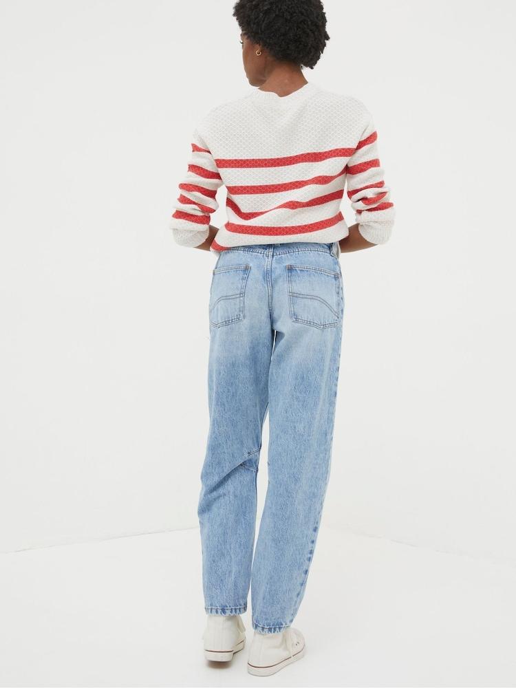 Fat Face Cara Light Blue Barrel Leg Jeans