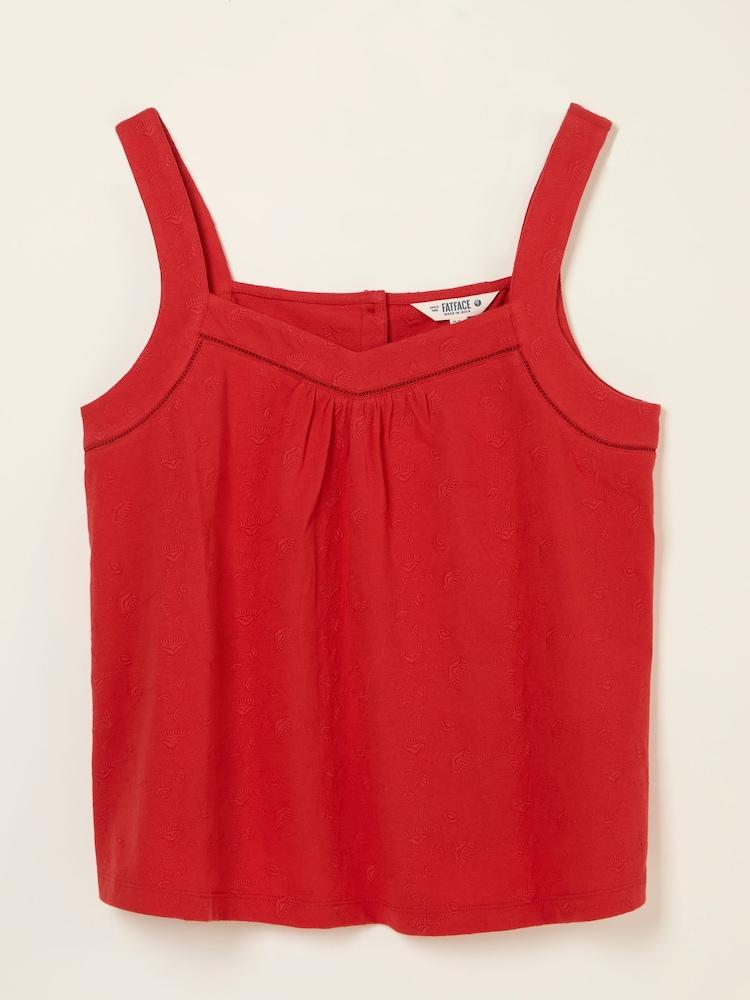 Fat Face Carly Red Cami Top