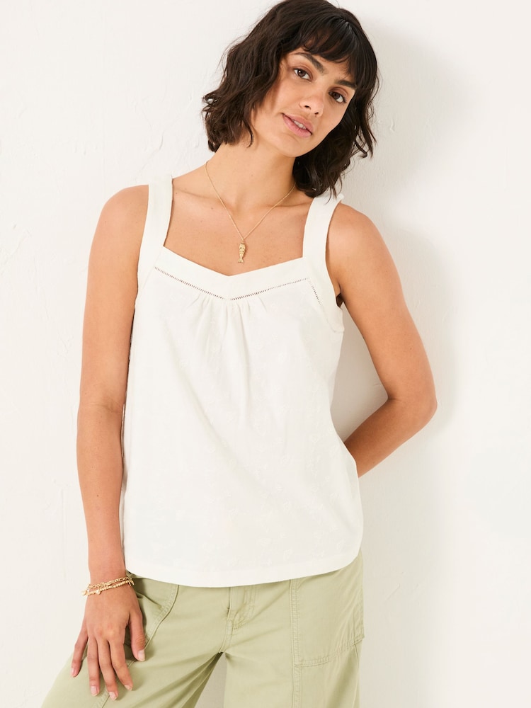 Fat Face Carly White Cami Top