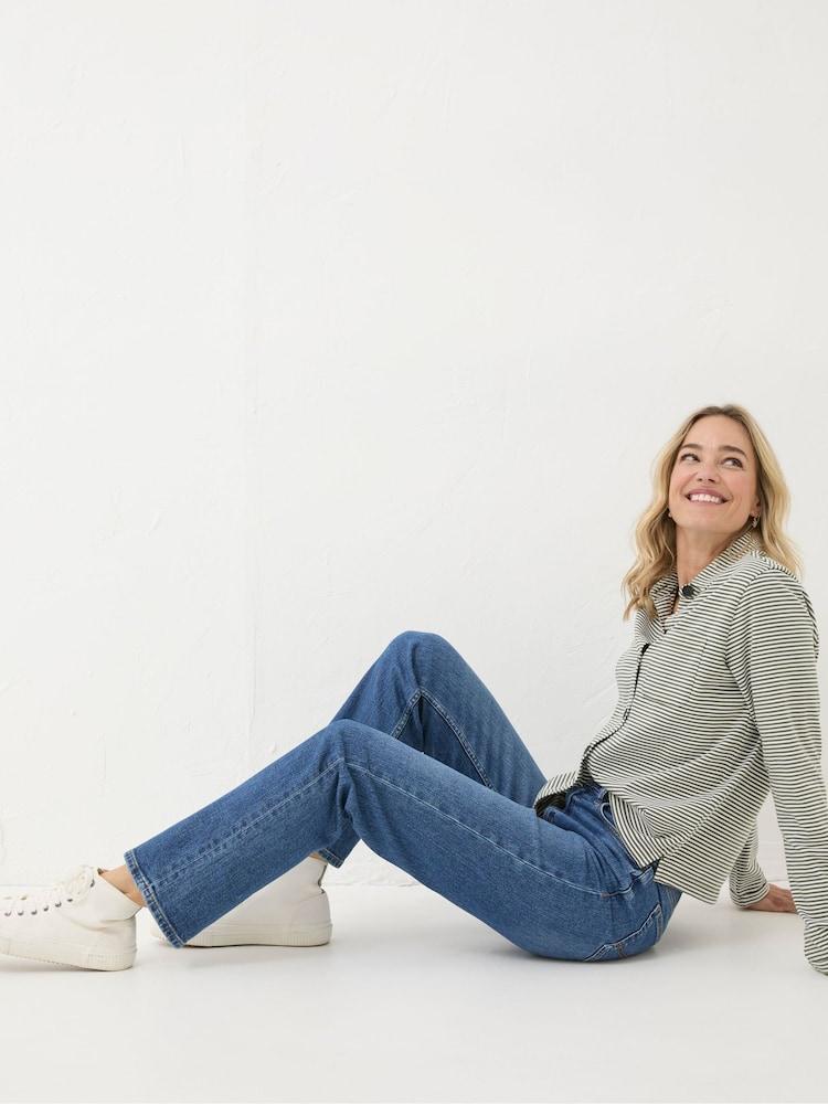 Fat Face Carmel Blue Denim Comfort Straight Jeans