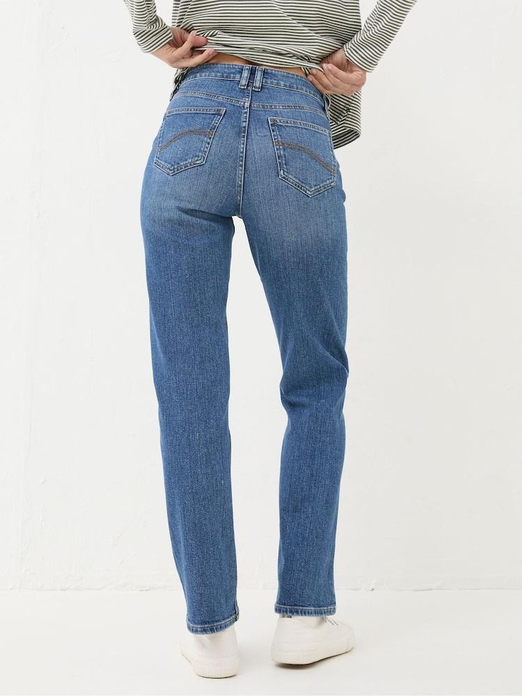 Fat Face Carmel Blue Denim Comfort Straight Jeans