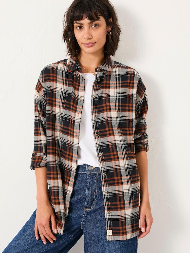 Fat Face Carolin Black Check Shirt
