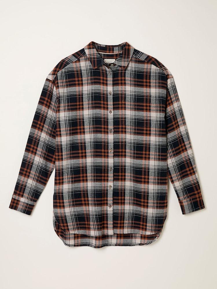 fat face Carolin Black Check Shirt