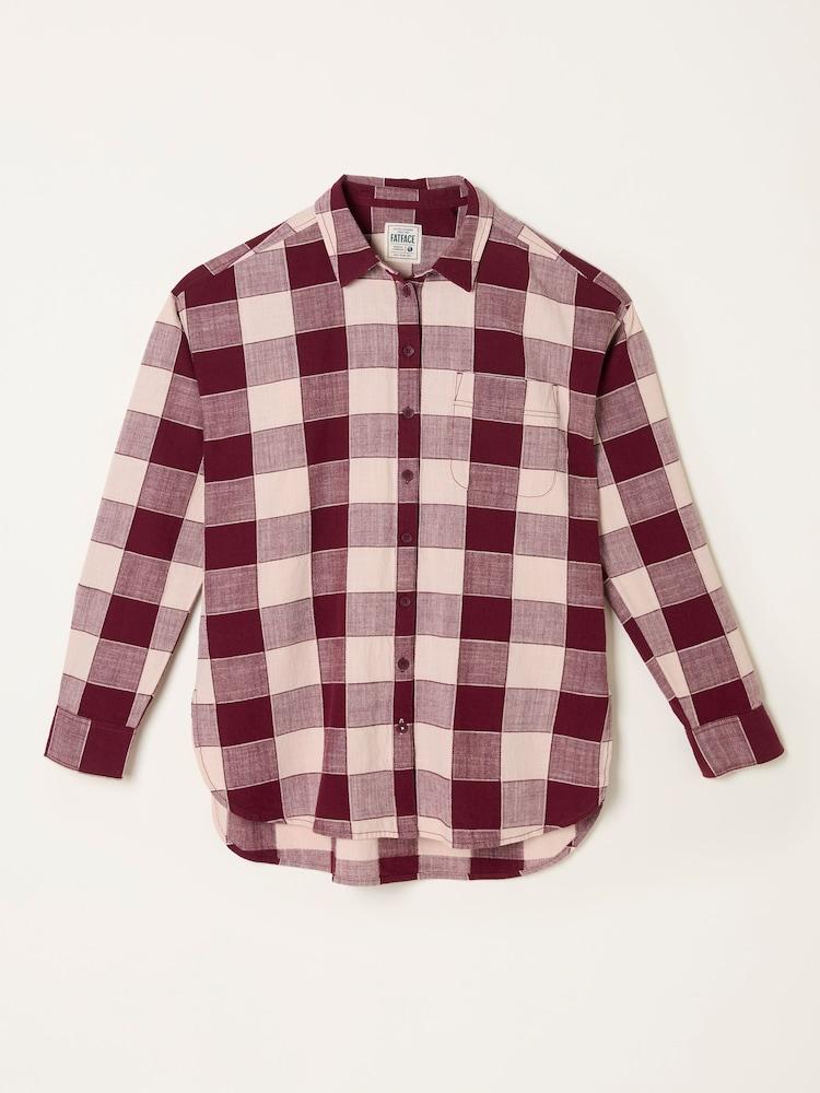 fat face Carolin Plum Purple Check Shirt