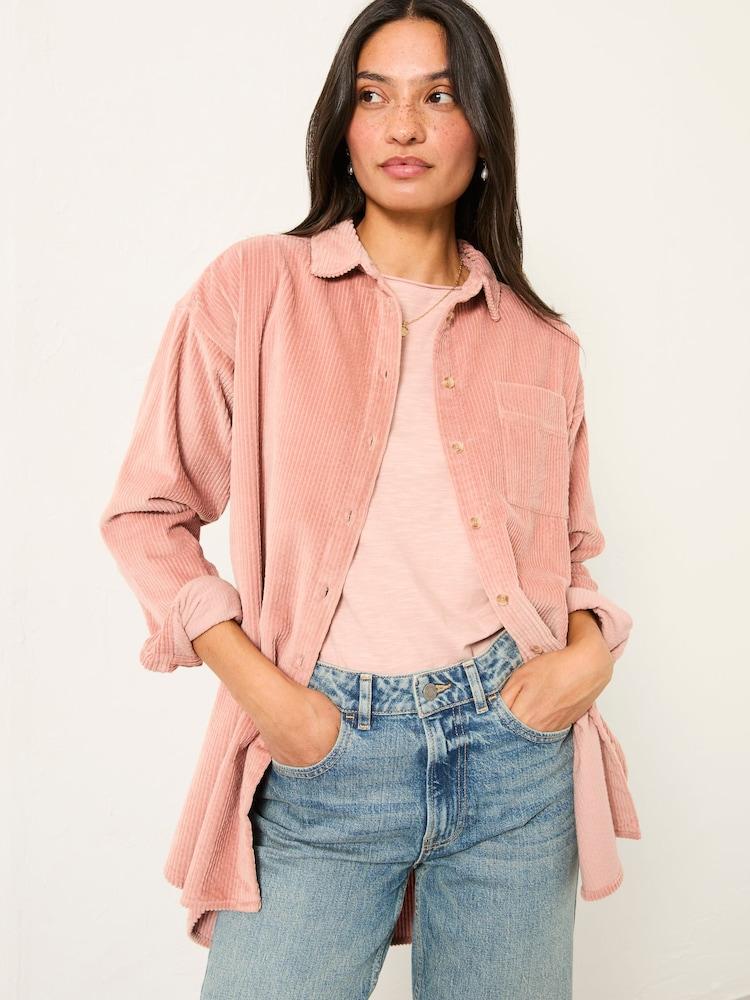 Fat Face Carolin Rose Pink Cord Shirt