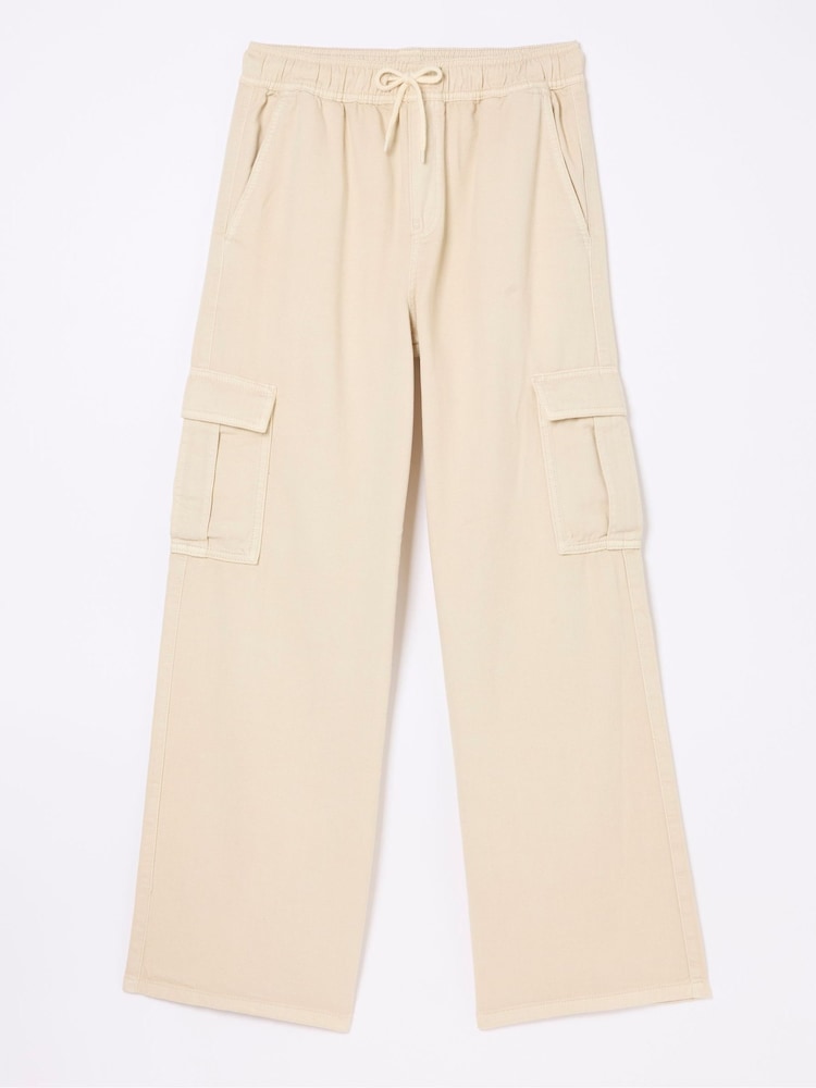 fat face Carter Natural Cargo Wide Leg Jeans
