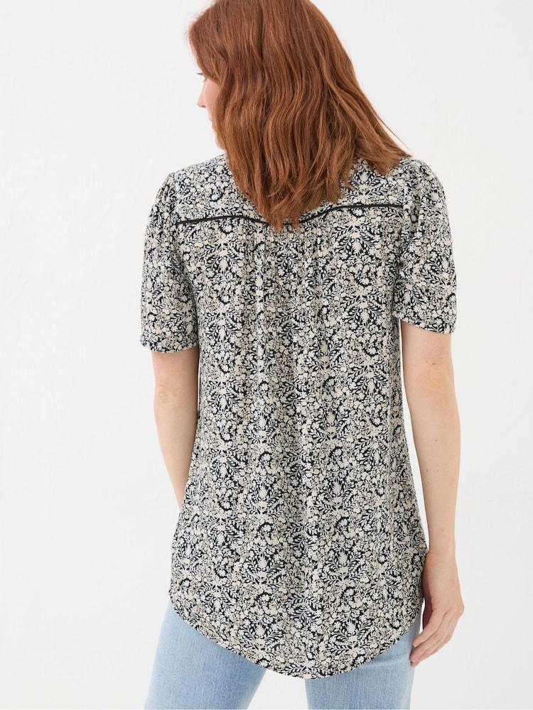 Fat Face Cassidy Black Inlay Floral Tunic