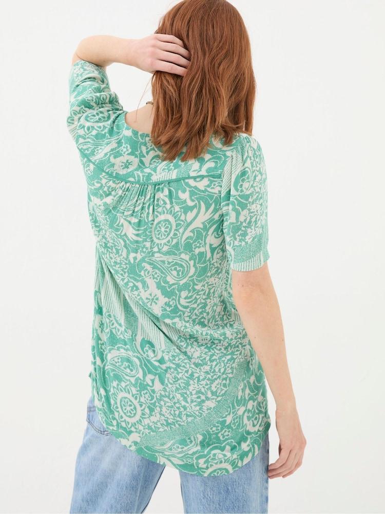 Fat Face Cassidy Blue Patched Paisley Tunic