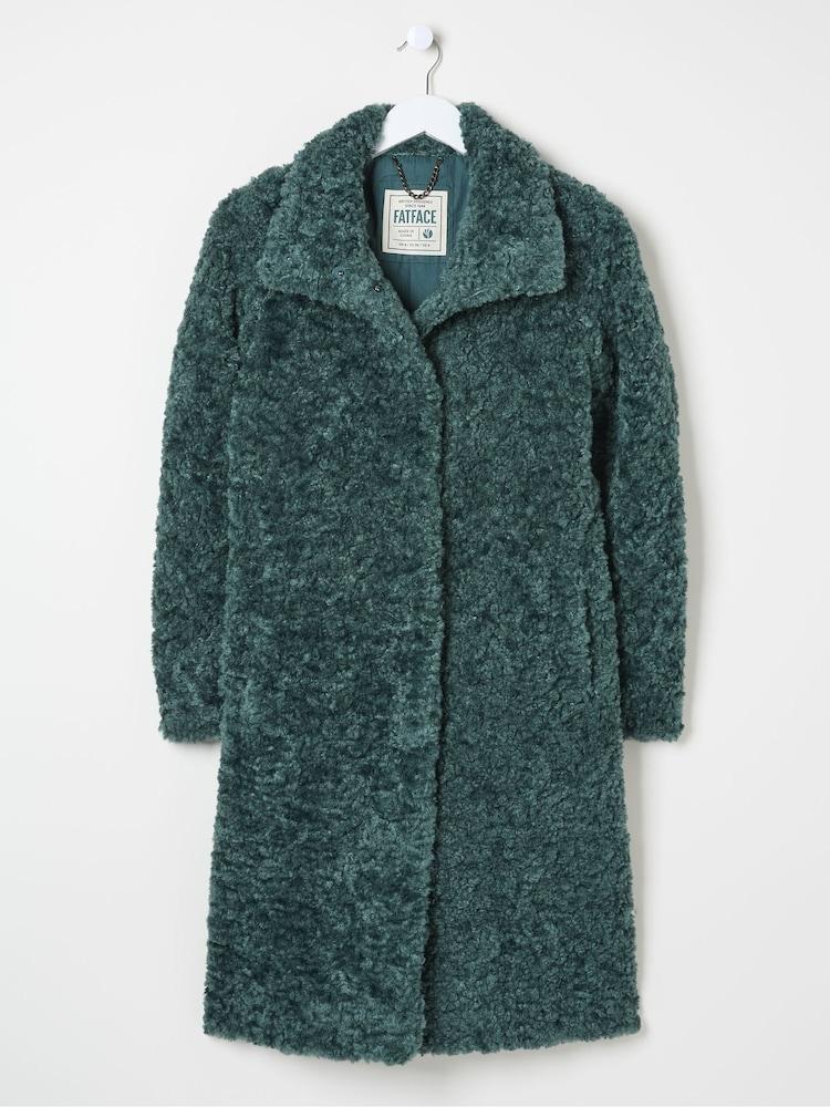 fat face Catie Green Teddy Coat