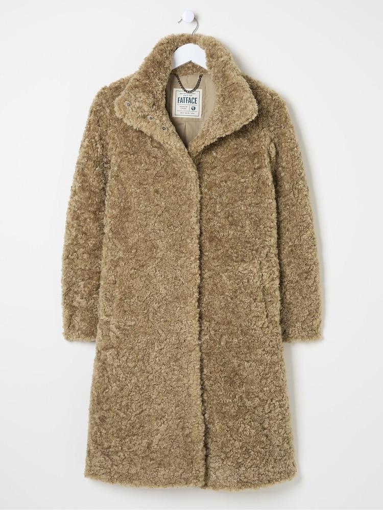 fat face Catie Natural Teddy Coat