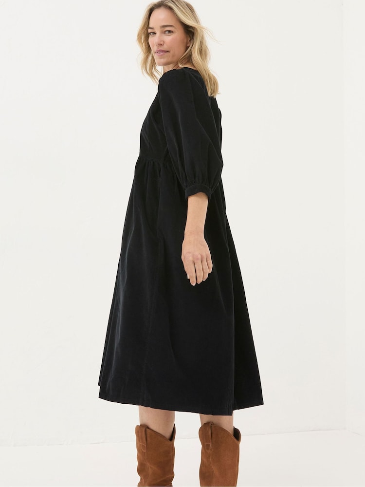 Fat Face Ceil Black Check Dress