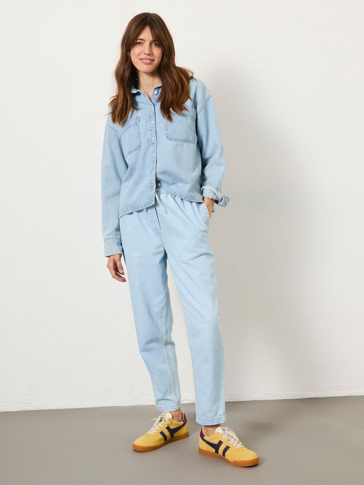 Fat Face Chambray Blue Sara Chambray Shirt