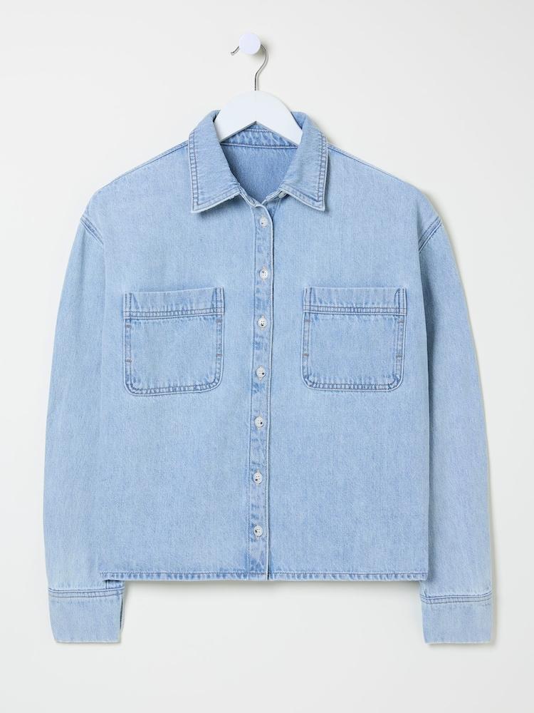 fat face Chambray Blue Sara Chambray Shirt
