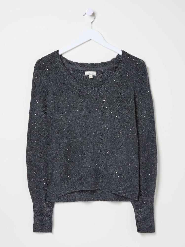 fat face Charcoal Grey Jasmine Jumper