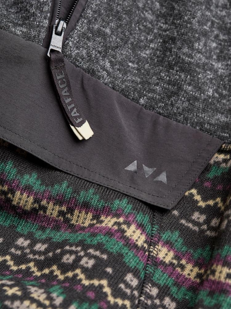 fat face Charcoal Grey Patterned Sofa Sweatshirt