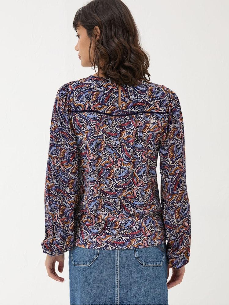 Fat Face Charlee Black Butterfly Top