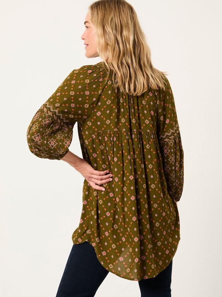 Fat Face Charlie Olive Green Stitch Tunic