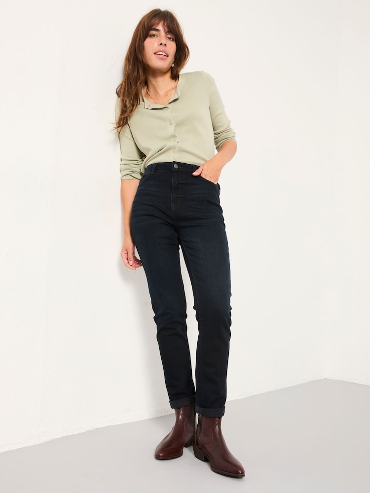 Fat Face Chesham Denim Dark Blue Girlfriend Jeans