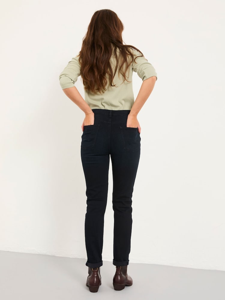 Fat Face Chesham Denim Dark Blue Girlfriend Jeans