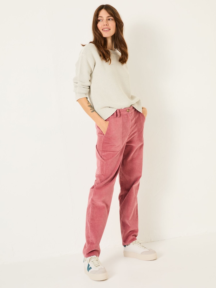 Fat Face Chesil Blush Pink Cord Trousers