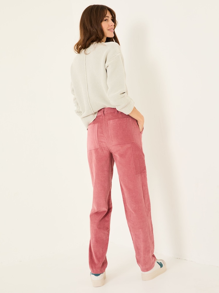 Fat Face Chesil Blush Pink Cord Trousers