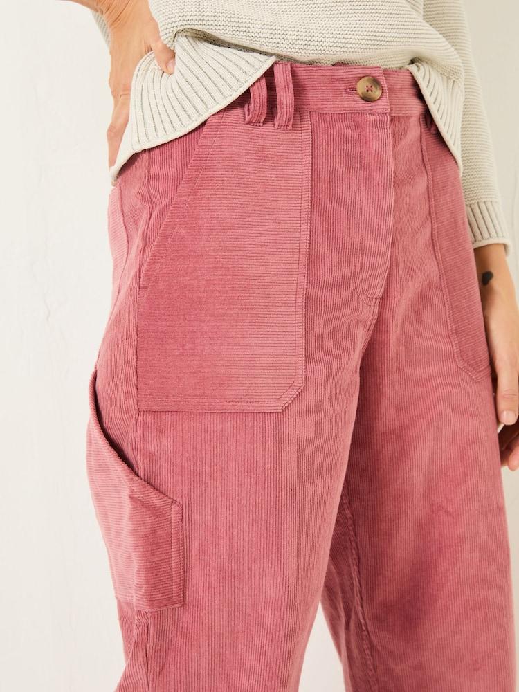 fat face Chesil Blush Pink Cord Trousers